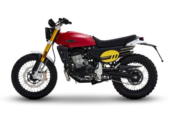 Motocykl Fantic Caballero 500 Scrambler - červená / 2025