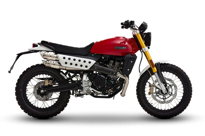 Motocykl Fantic Caballero 500 Scrambler - červená / 2025